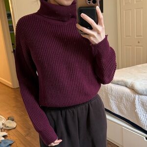 Fashion Nova Deep Red Turtleneck Sweater